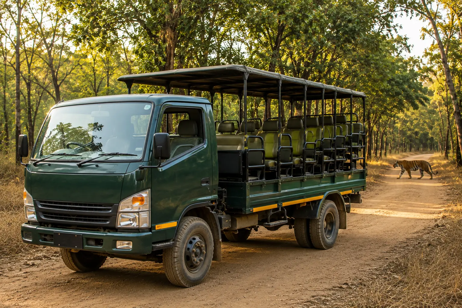 Canter safari vehicle for groups in Ranthambore