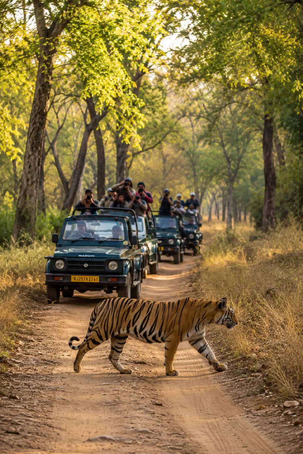 Tiger sighting during a Ranthambore safari